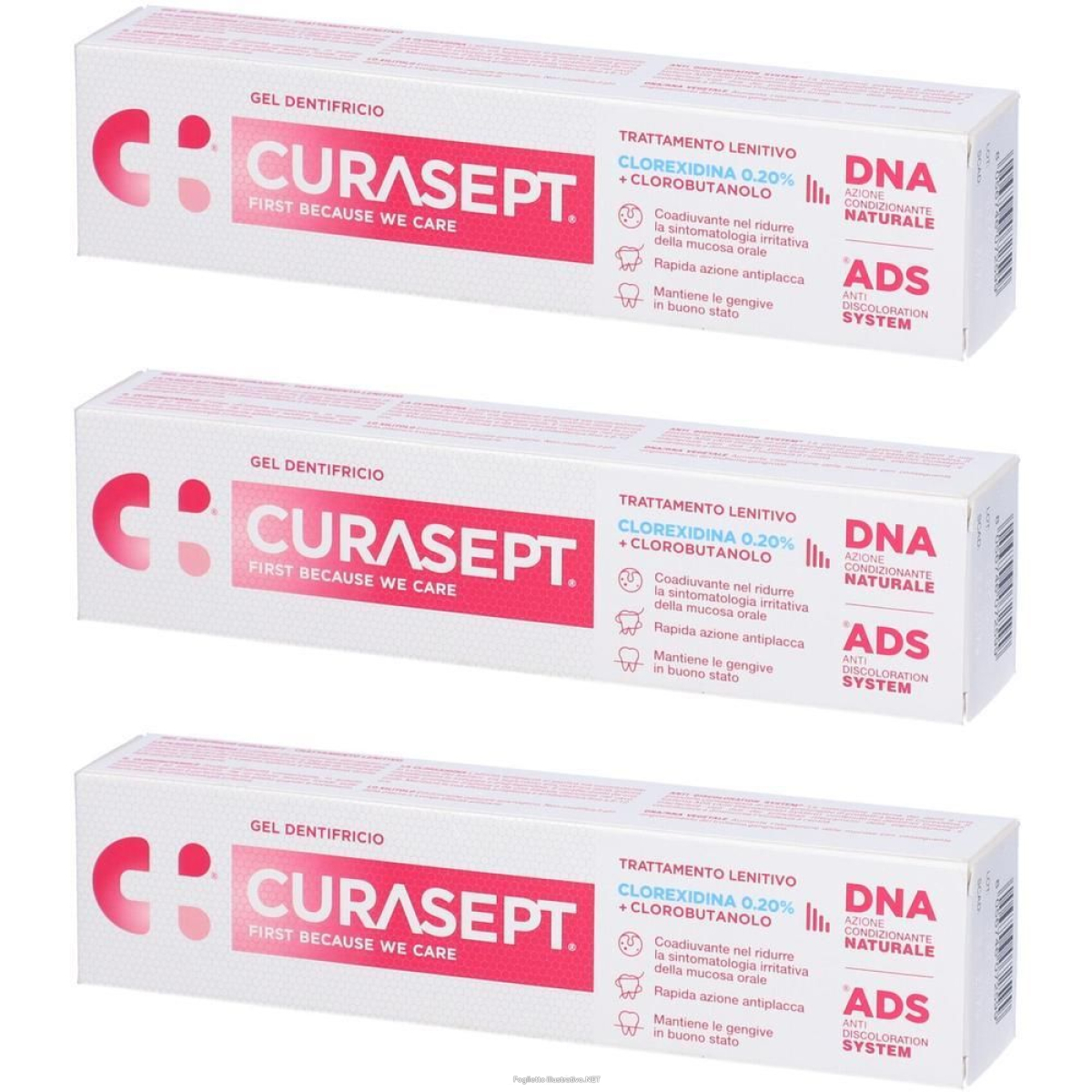 Cerca Prezzi di curasept gel dentifricio ads dna trattamento lenitivo 3x75 ml dent e acquista online