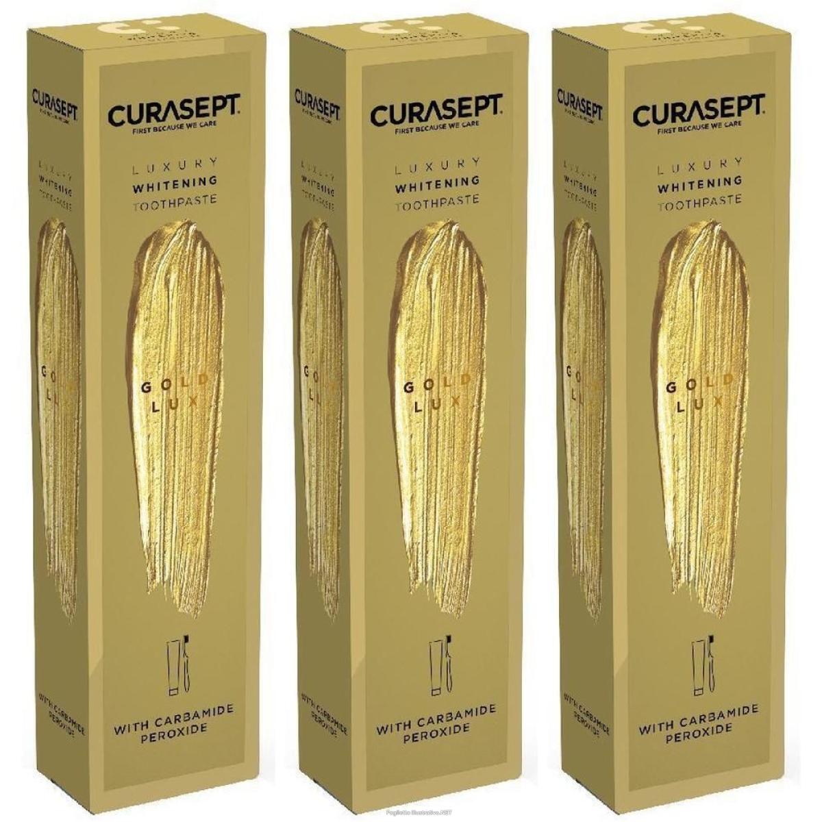 Cerca Prezzi di curasept gold luxury whitening dentifricio + spazzolino 3x75 ml dentif e acquista online