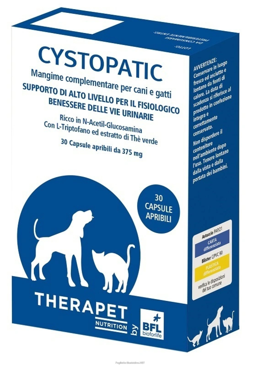 Cerca Prezzi di cystopatic therapet supporto per il benessere delle vie urinarie di cani e gatti 30 capsule apribili e acquista online