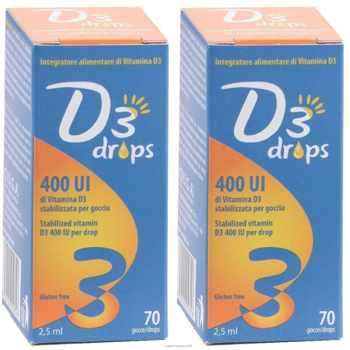 Compra Online d3 drops 400 ui flaconcino 2,5 ml 2x2,5 ml gocce orali e Trova il miglior prezzo