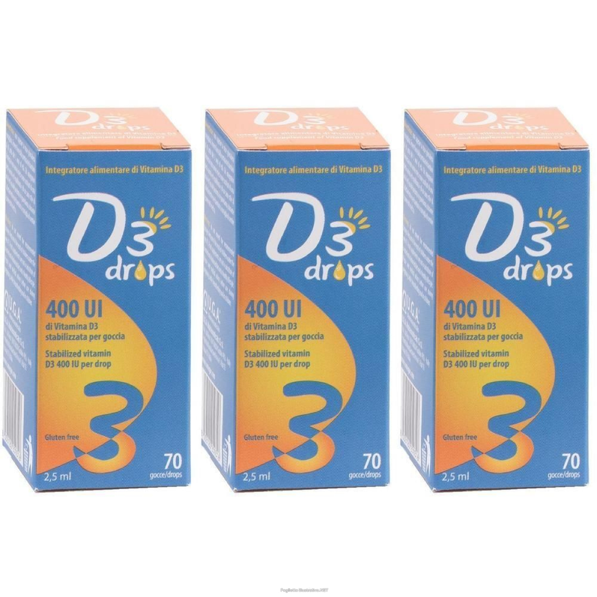 Compra Online d3 drops 400 ui flaconcino 2,5 ml 3x2,5 ml gocce orali e Trova il miglior prezzo