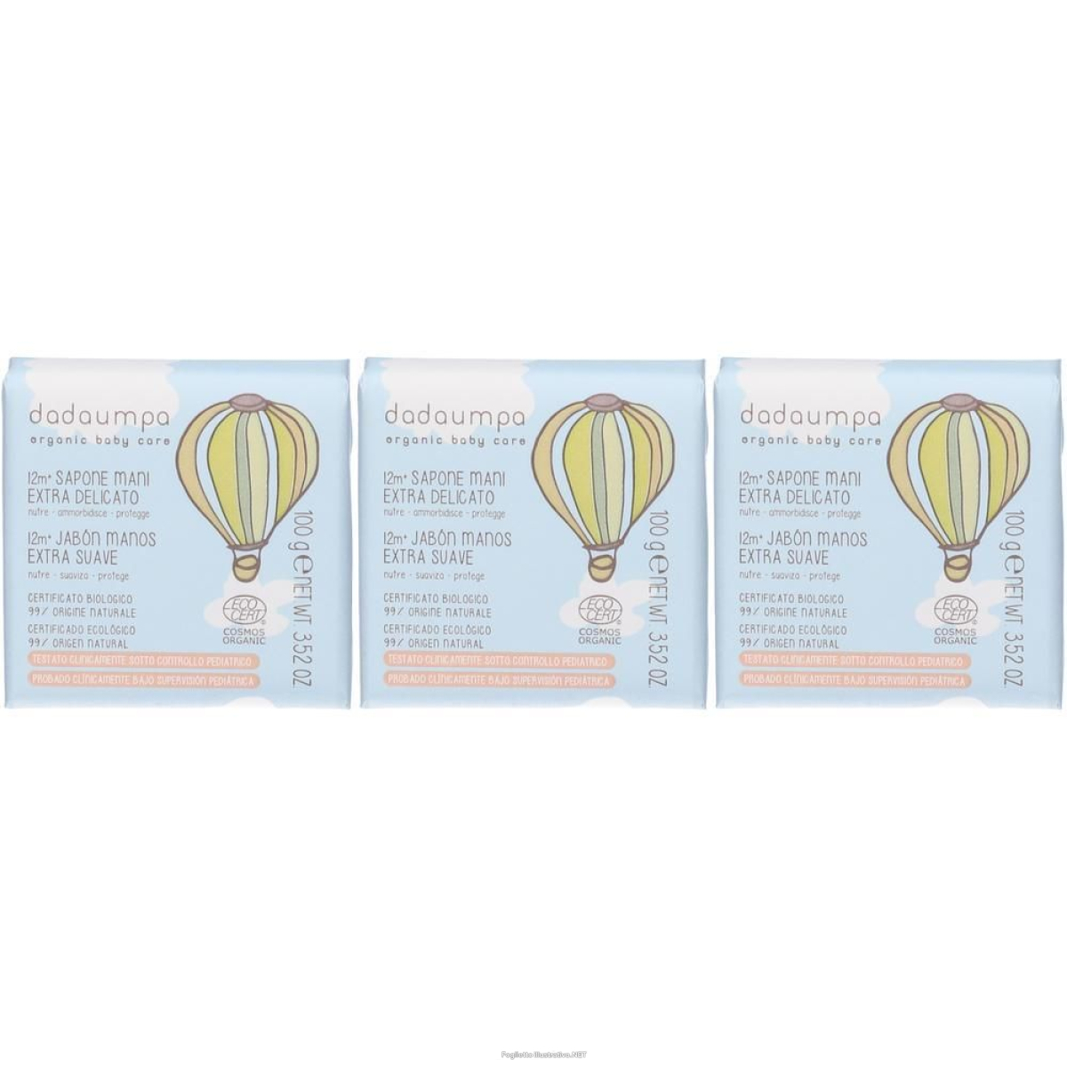 Compra Online dadaumpa sapone mani extra delicato 12mesi+ certificato bio 3x100 g e Trova il miglior prezzo