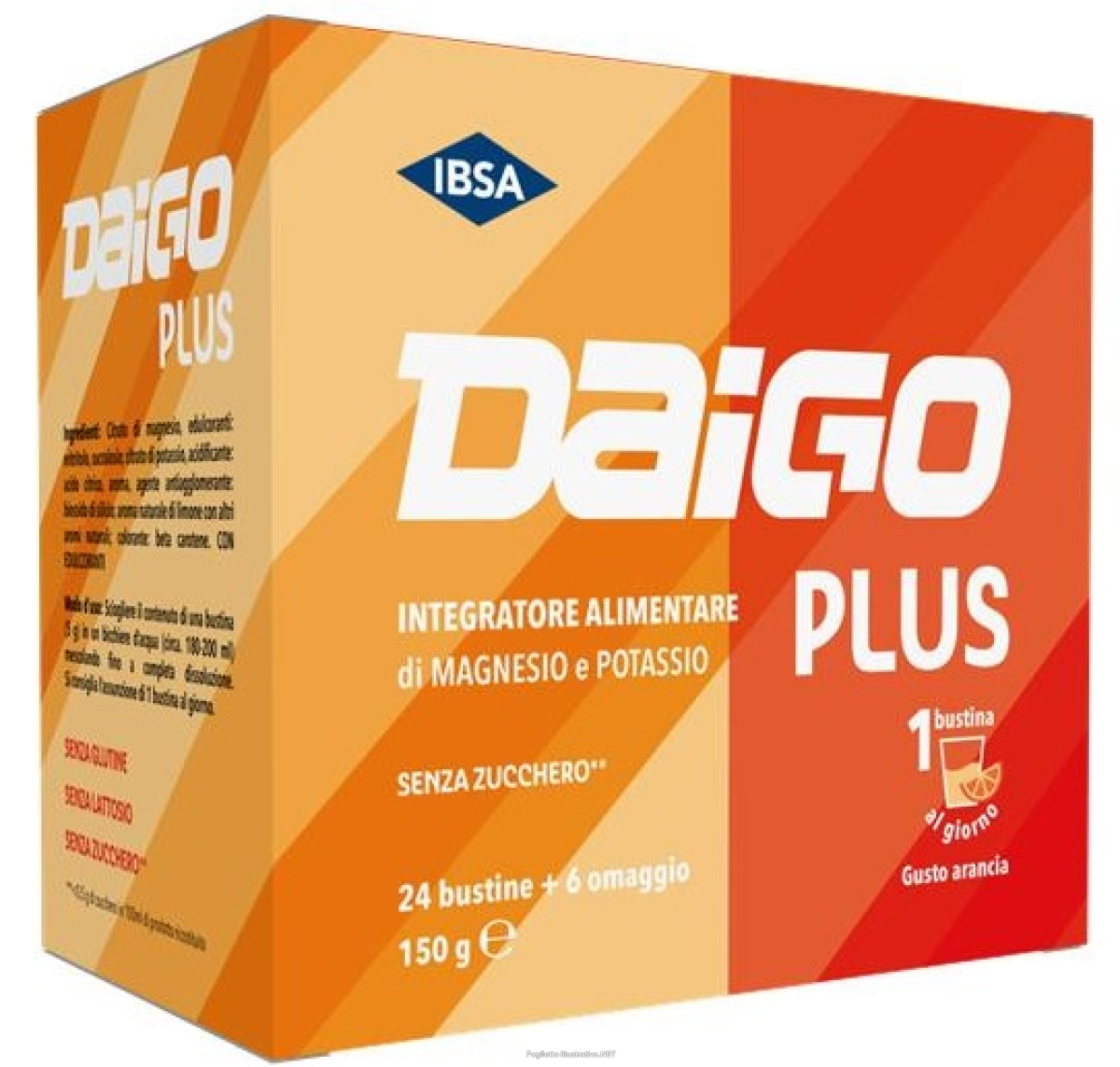 Compra Online daigo plus magnesio e potassio integratore per il reintegro di sali minerali gusto arancia 30 bustine e Trova il miglior prezzo