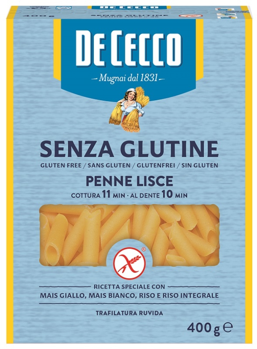 Compra Online De cecco penne lisce senza glutine 400 g e Trova il miglior prezzo