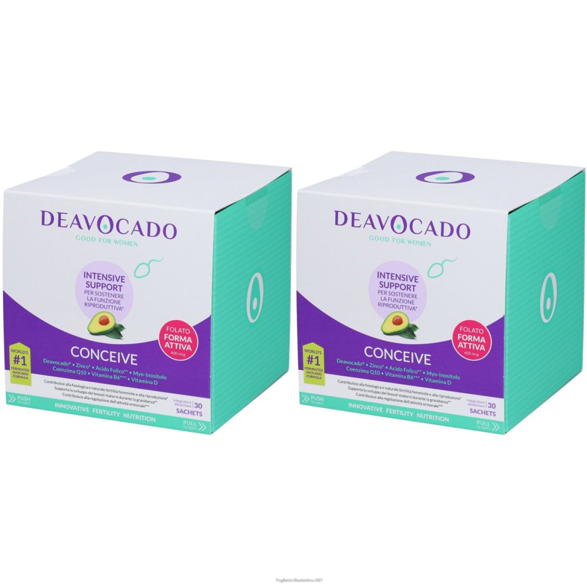Compra Online deavocado conceive set da 2 2x150 g polvere per soluzione orale e Trova il miglior prezzo