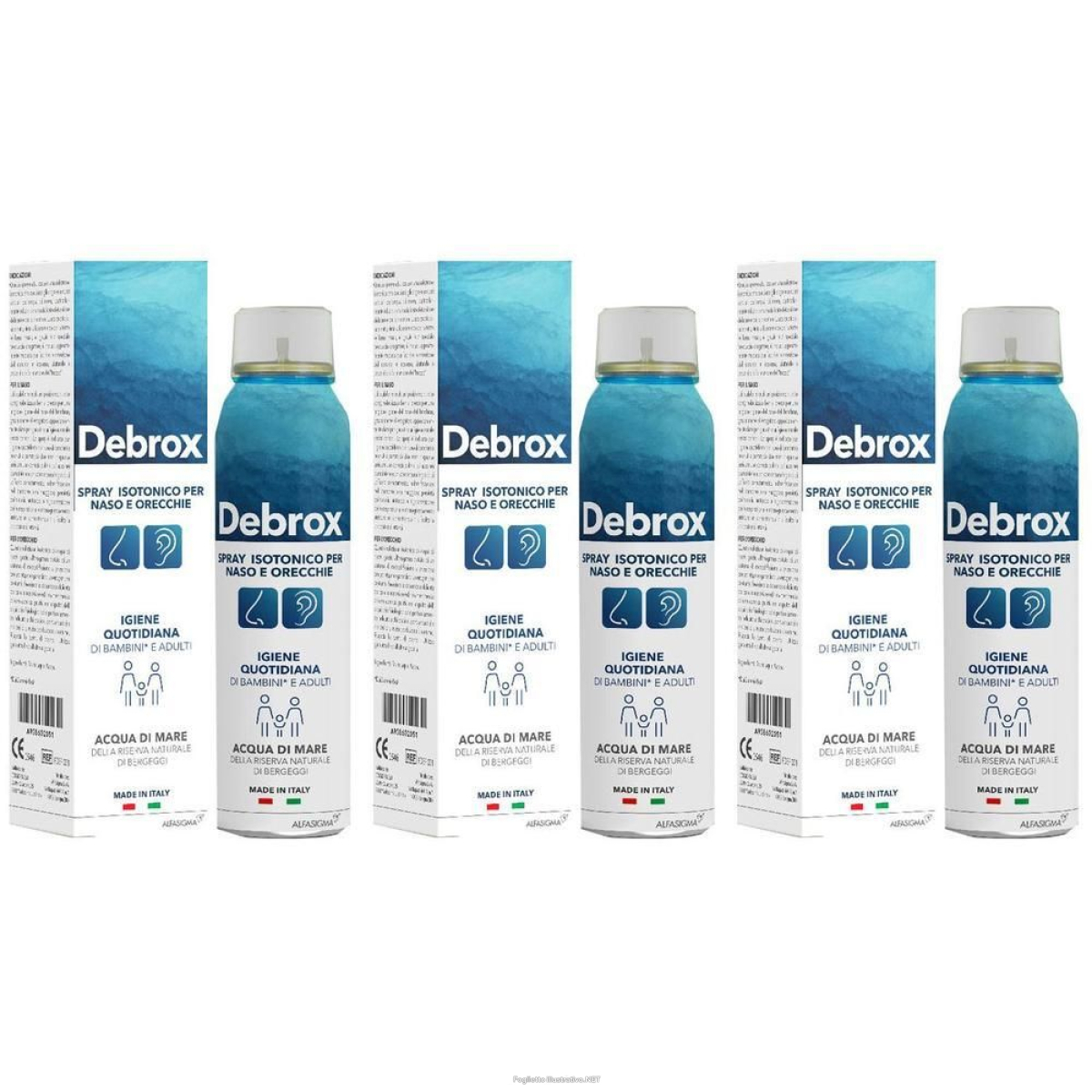 Compra Online debrox spray isotonico per naso e orecchie 3x125 ml nasale e Trova il miglior prezzo