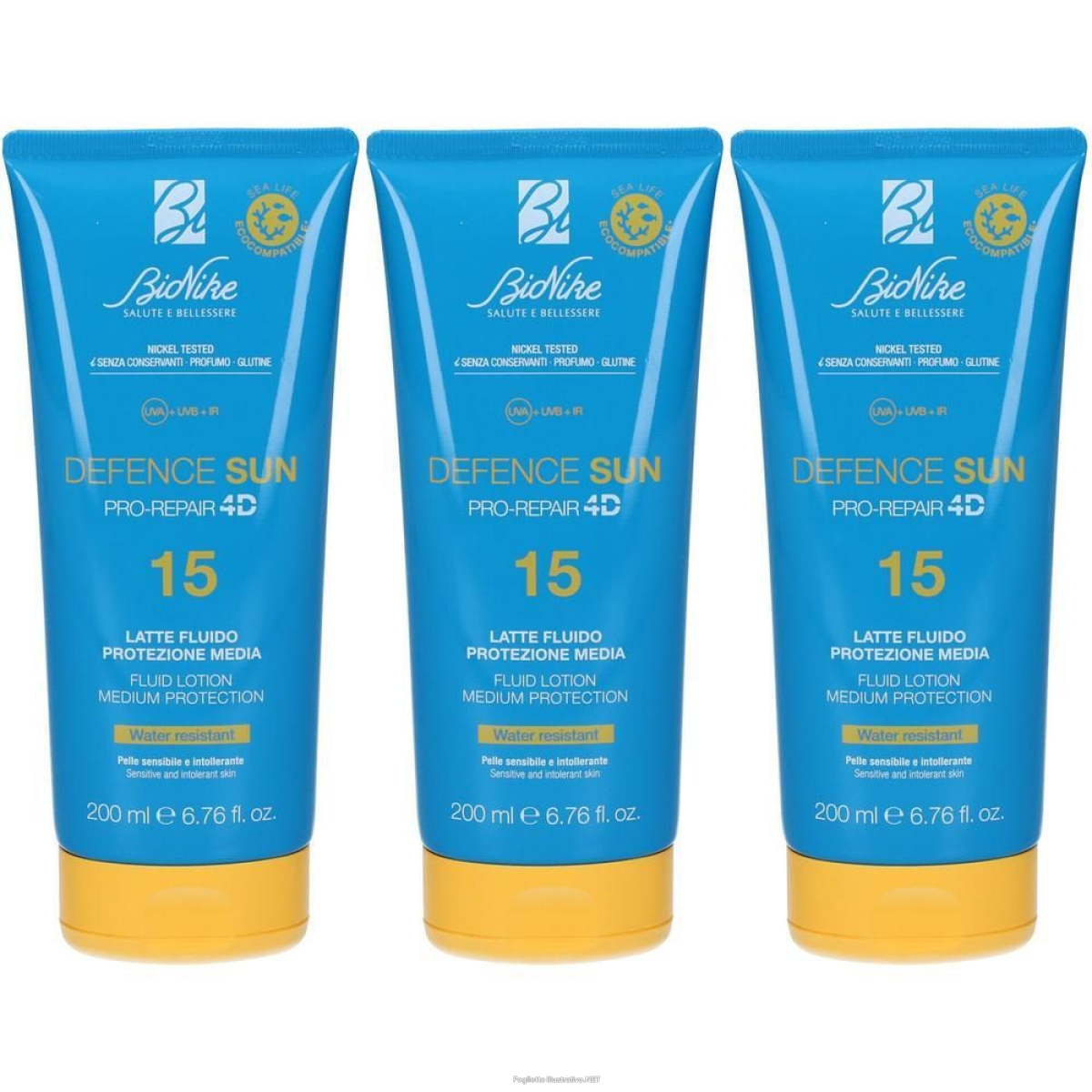 Compra Online defence sun latte fluido spf15 3x200 ml e Trova il miglior prezzo
