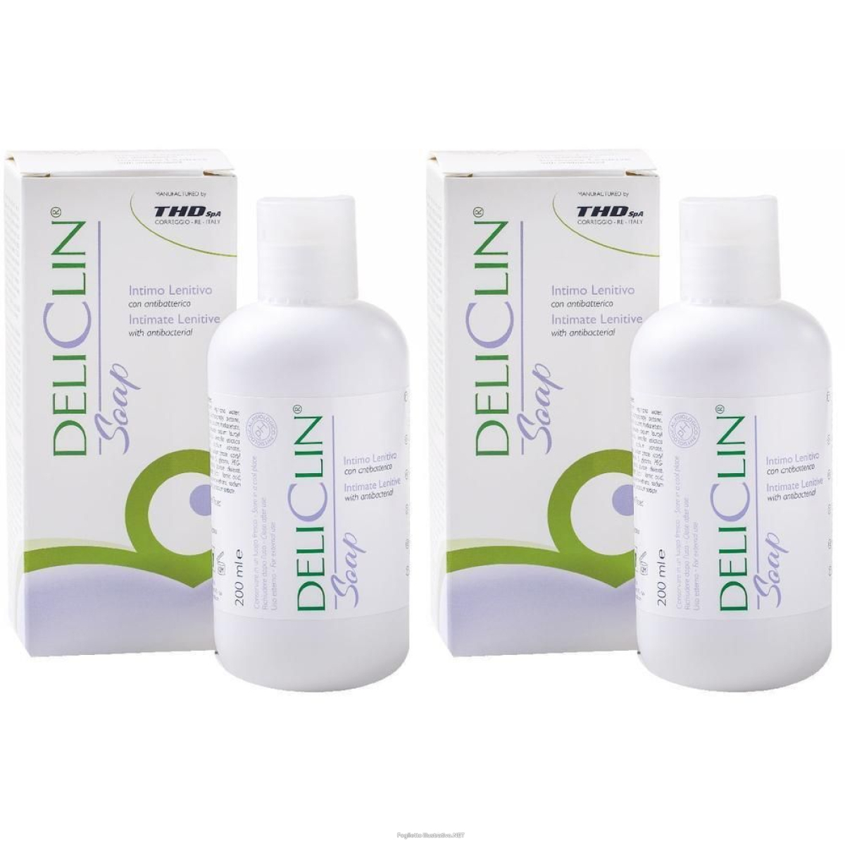 Compra Online deliclin soap detergente intimo lenitivo con antibatterico 200 ml 2x20 e Trova il miglior prezzo