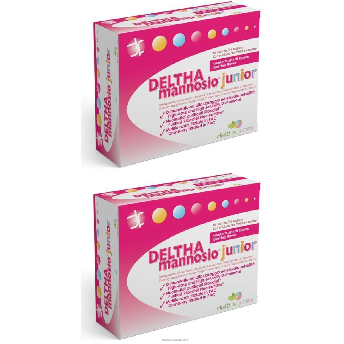 Compra Online deltha mannosio junior 14 bustine per le vie urinarie dei bambini 2x42 e Trova il miglior prezzo
