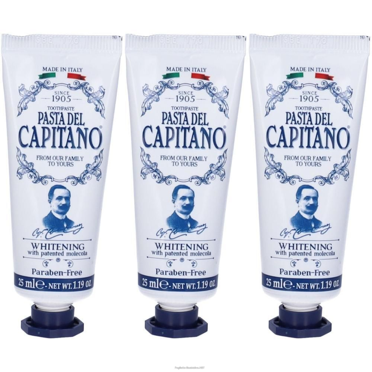 Compra Online dentifricio pasta del capitano sbiancante 3x25 ml e Trova il miglior prezzo