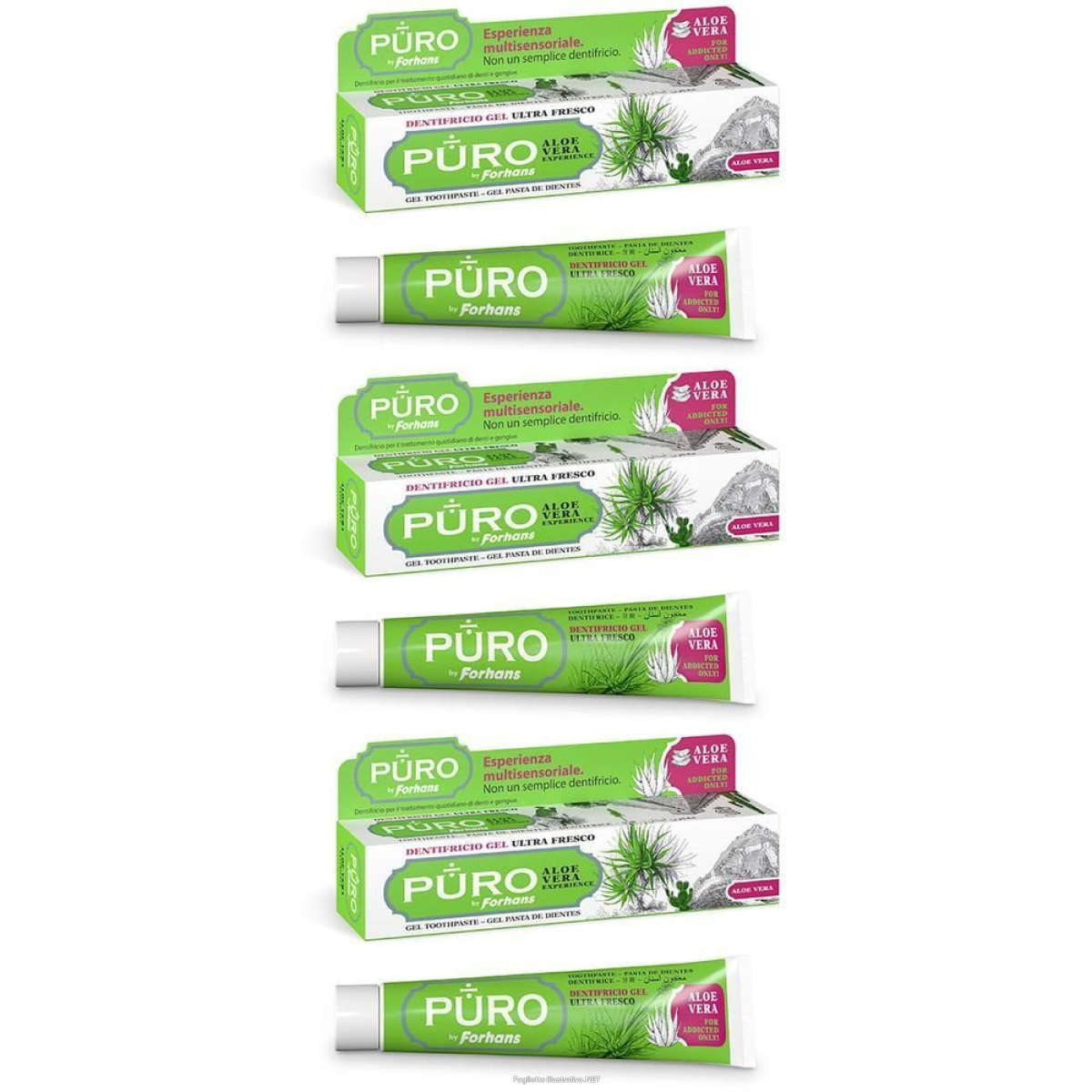 Compra Online dentifricio puro by forhans aloe 3x75 ml e Trova il miglior prezzo