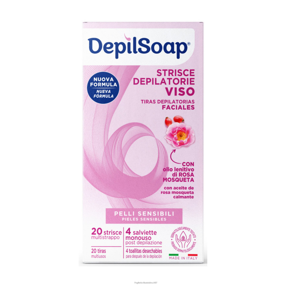 Compra Online depilsoap pelle sensibile - strisce depilatorie viso, 20 strisce + 4 salviettine e Trova il miglior prezzo