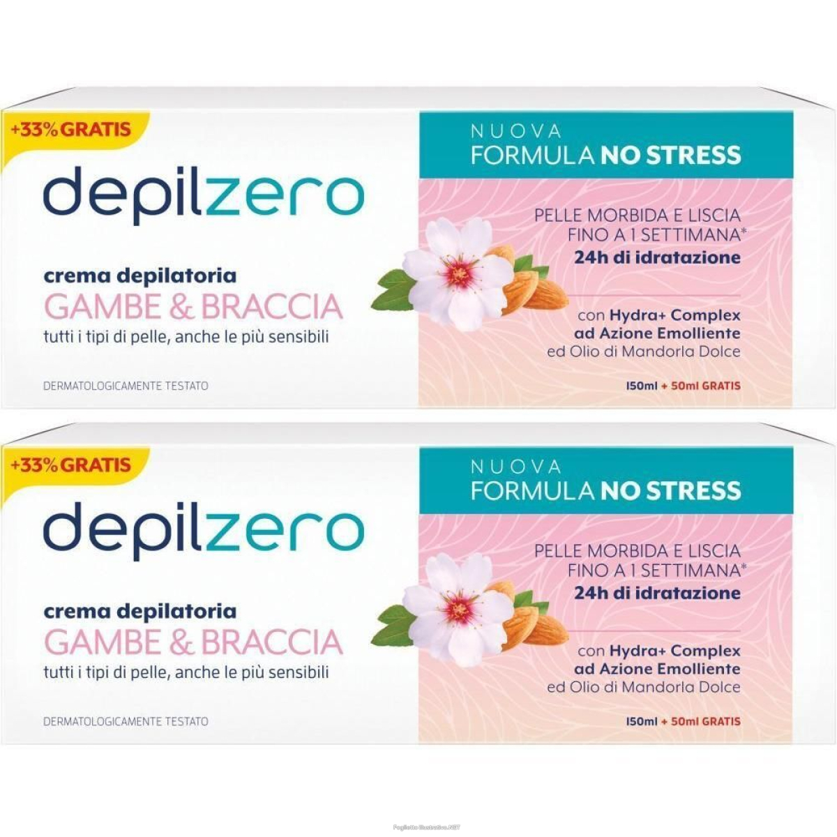 Compra Online depilzero crema depilatoria gambe e braccia 2x256 g e Trova il miglior prezzo