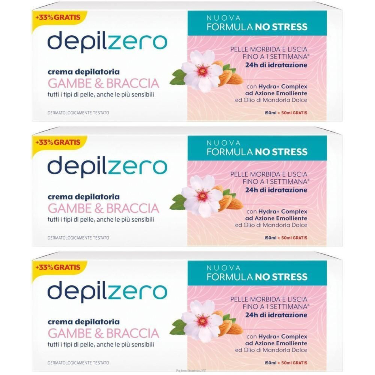 Compra Online depilzero crema depilatoria gambe e braccia 3x256 g e Trova il miglior prezzo