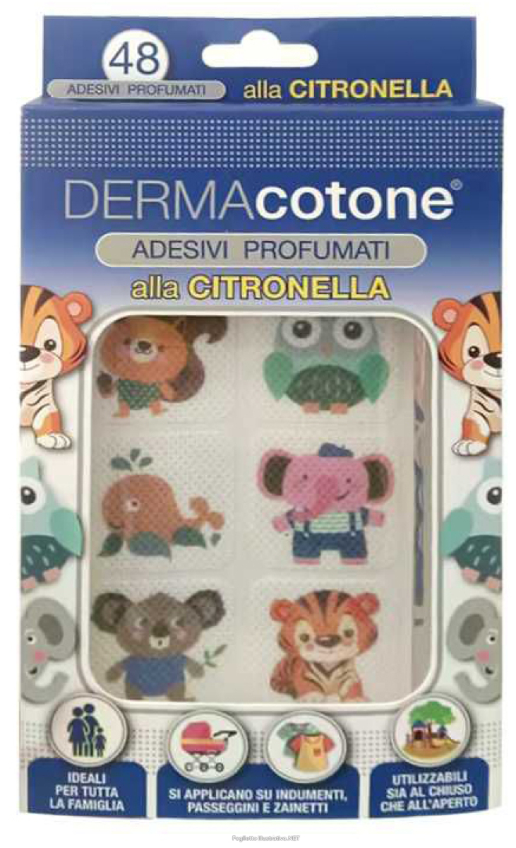 Compra Online dermacotone adesivi profumati alla citronella insettorepellenti per tutta la famiglia 48 pezzi e Trova il miglior prezzo