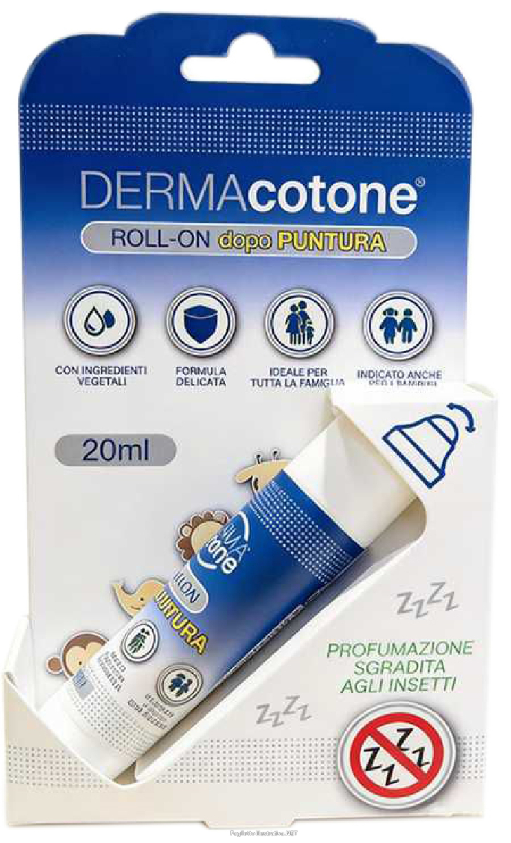 Compra Online dermacotone roll-on dopopuntura con ingredienti vegetali per tutta la famiglia 20ml e Trova il miglior prezzo