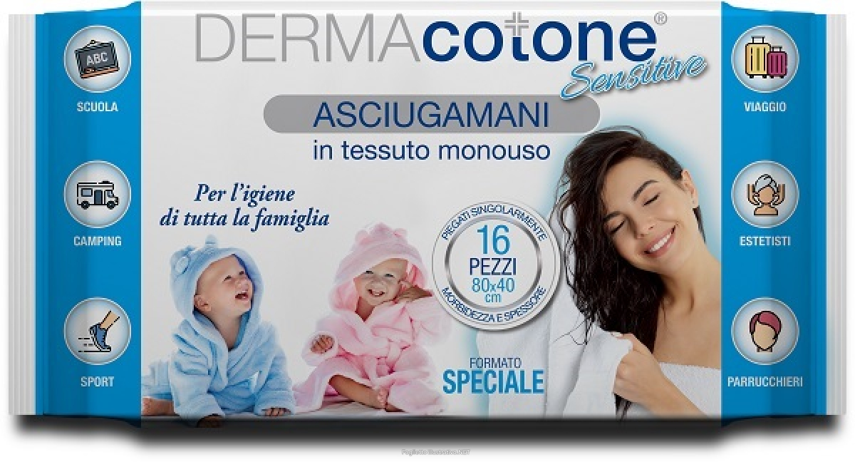 Compra Online dermacotone sensitive asciugamani speciale 80x40 cm 16 pezzi e Trova il miglior prezzo