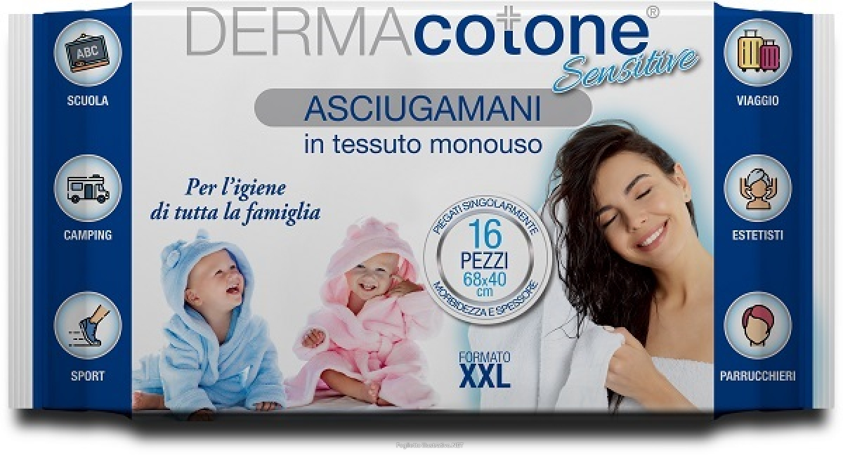Compra Online dermacotone sensitive asciugamani xxl 68x40 cm 16 pezzi e Trova il miglior prezzo