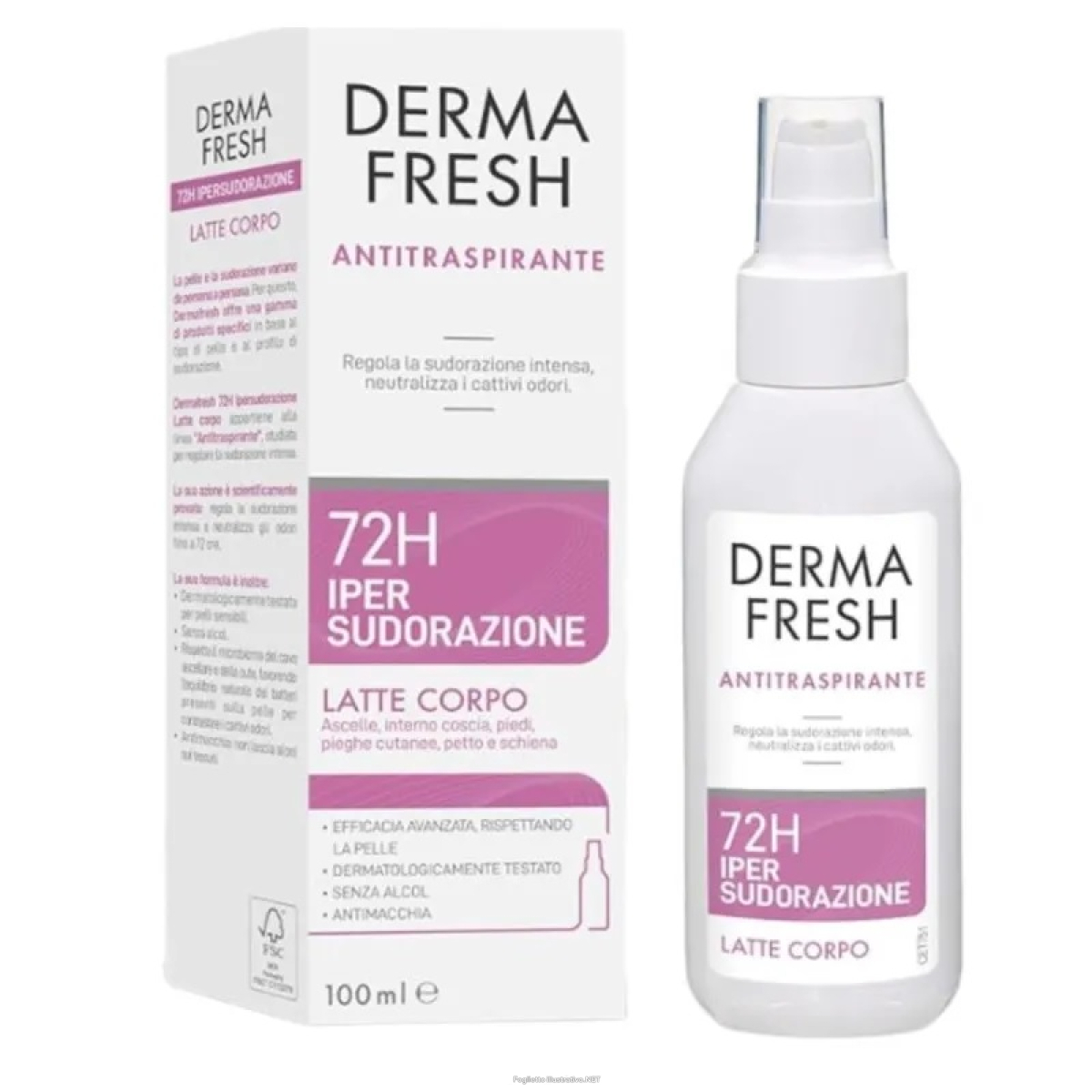 Compra Online dermafresh deo 72h ipersud latte corpo - latte corpo antitraspirante per sudorazione intensa - 100 ml e Trova il miglior prezzo