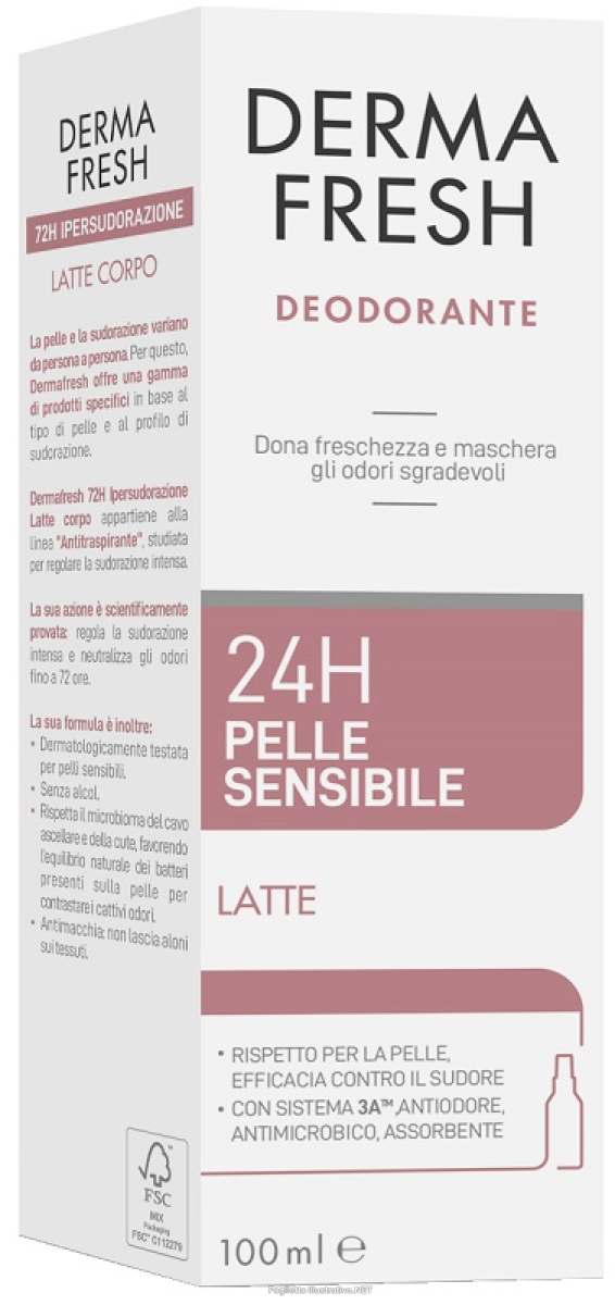 Compra Online dermafresh deodorante 24 ore per pelle sensibile latte - freschezza e protezione da cattivi odori - 100 ml e Trova il miglior prezzo