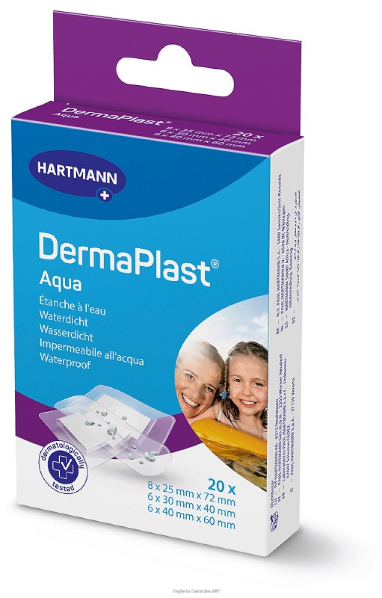 Compra Online dermaplast aqua cerotti resistenti all'acqua 3 formati 20 pezzi e Trova il miglior prezzo