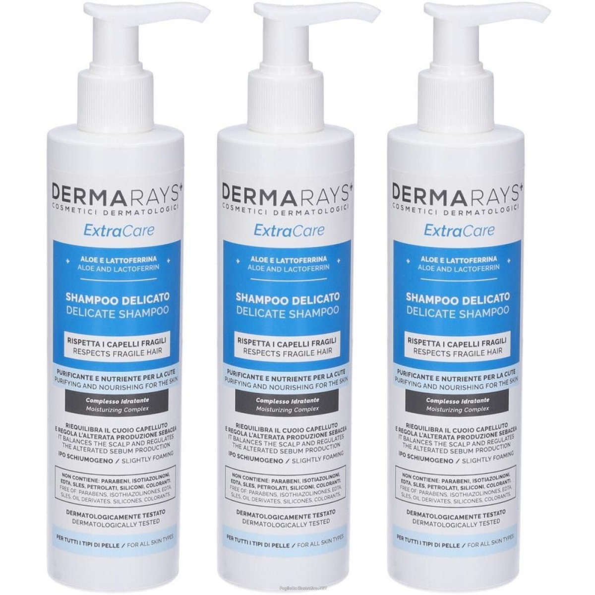 Compra Online dermarays+ extracare shampoo delicato 250ml 3x250 ml e Trova il miglior prezzo
