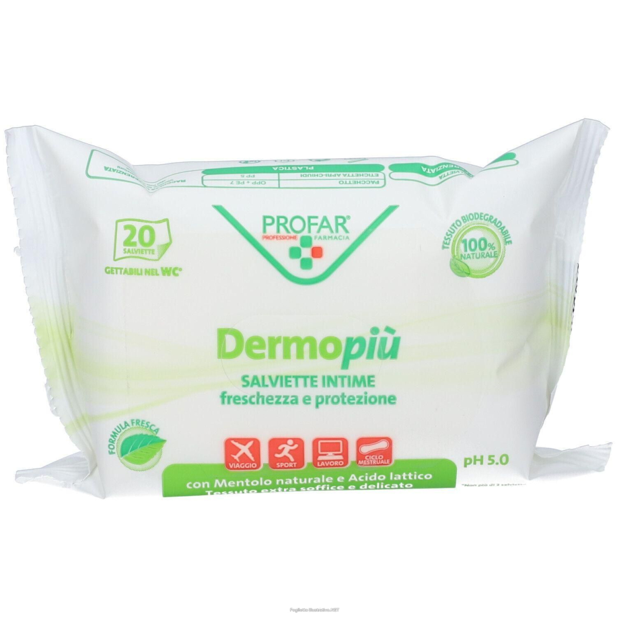 Compra Online dermo piu' salviette intime 20 pezzi profar 4x20 pz e Trova il miglior prezzo