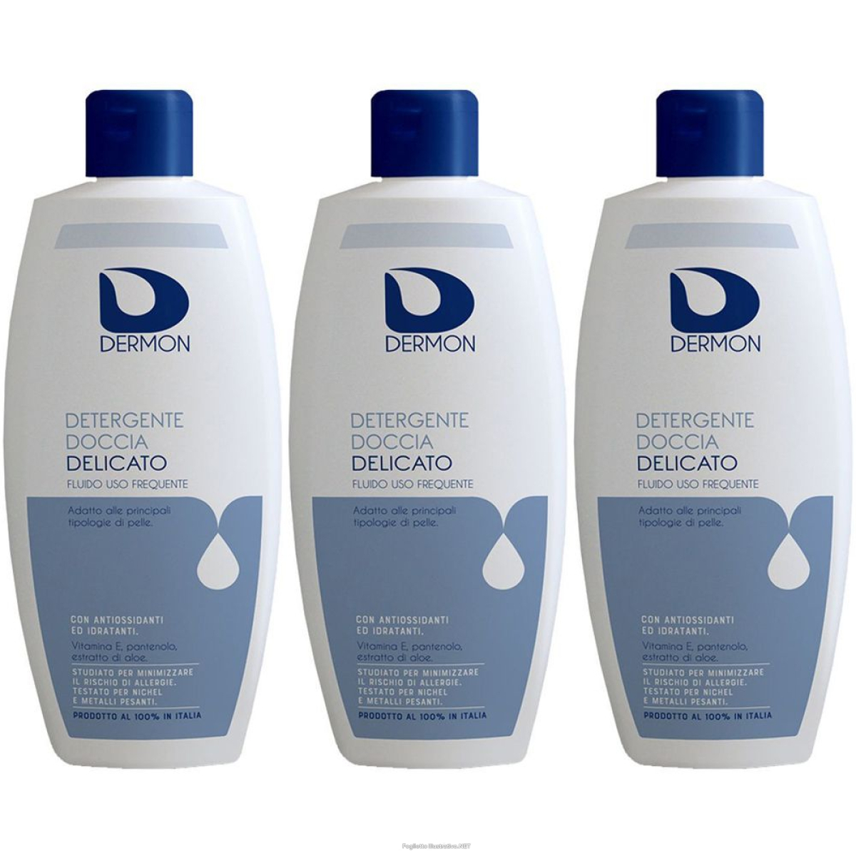 Compra Online dermon detergente doccia delicato set da 3 3x400 ml gel doccia e Trova il miglior prezzo