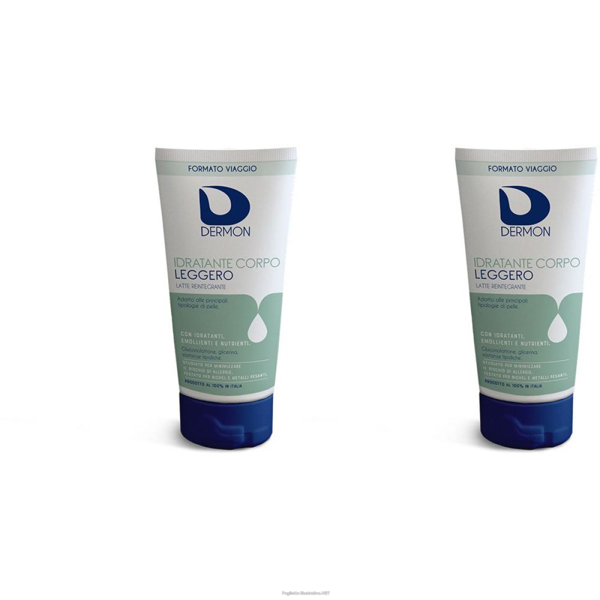 Compra Online dermon idratante corpo leggero formato viaggio set da 2 2x100 ml latte e Trova il miglior prezzo