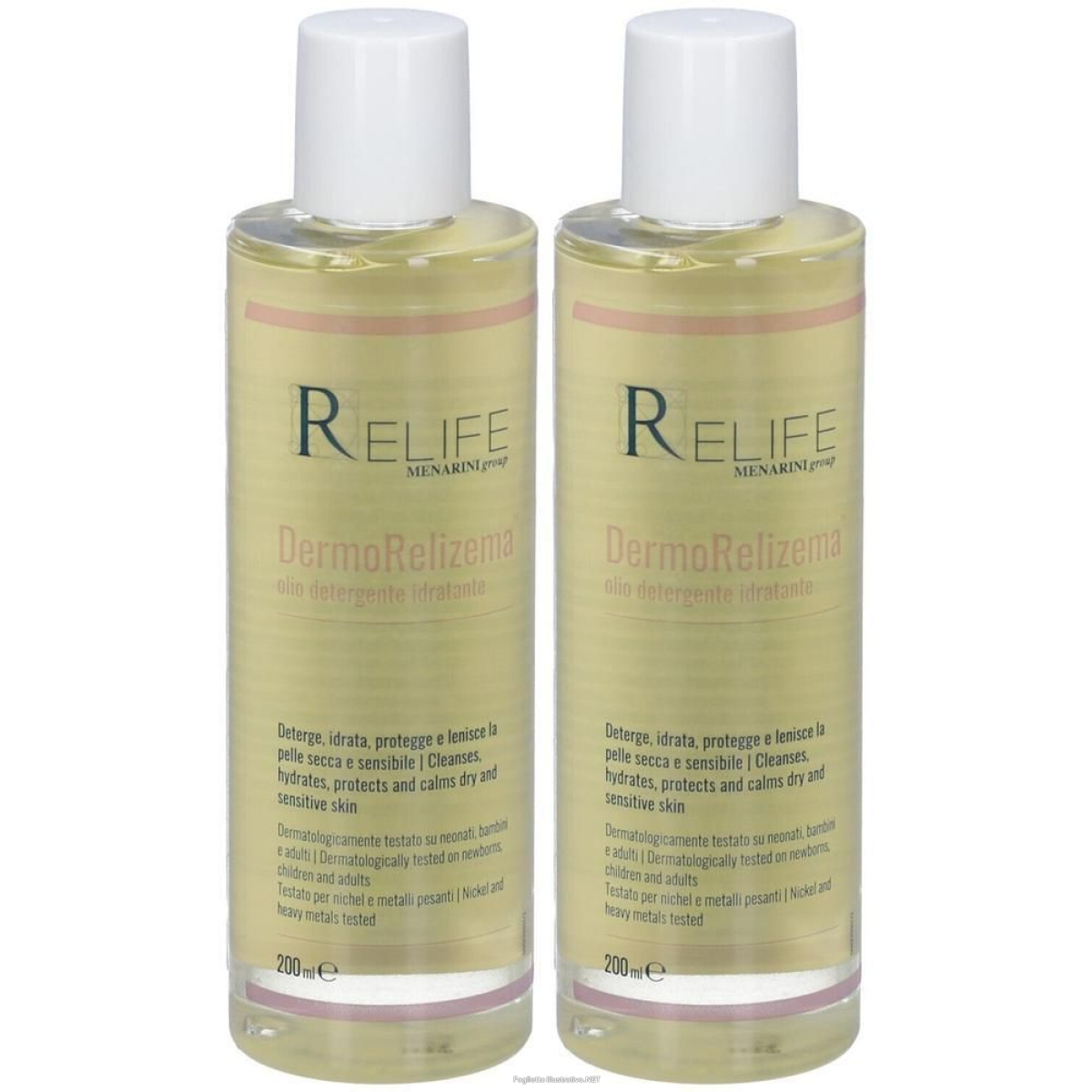 Compra Online dermorelizema olio detergente idratante 200 ml 2x200 ml soluzione e Trova il miglior prezzo