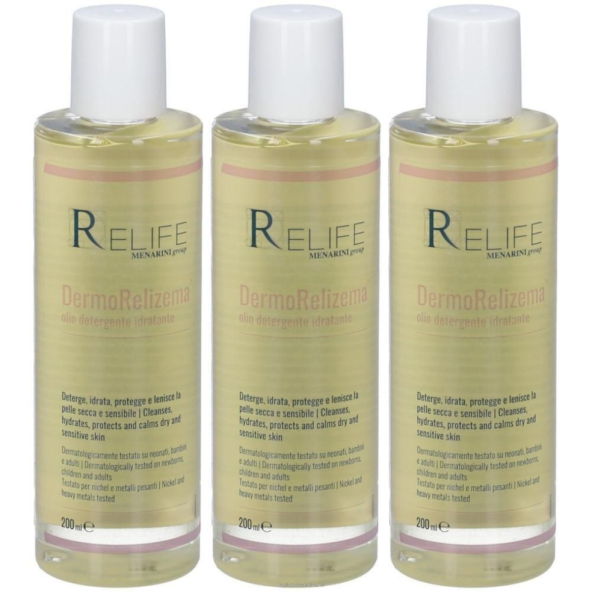 Compra Online dermorelizema olio detergente idratante 200 ml 3x200 ml soluzione e Trova il miglior prezzo