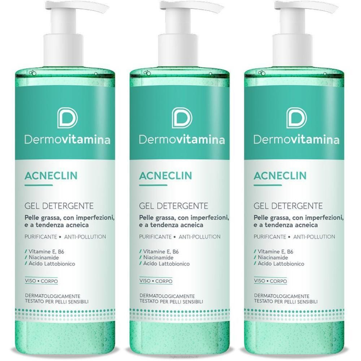 Compra Online dermovitamina acneclin gel detergente 3x400 ml e Trova il miglior prezzo