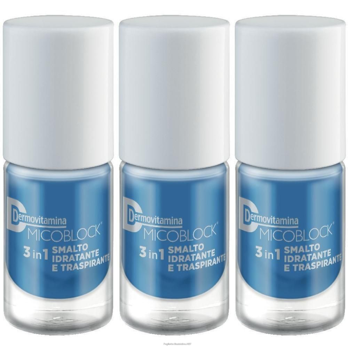Compra Online dermovitamina micoblock® 3 in 1 smalto idratante e traspirante blu 3x5 e Trova il miglior prezzo