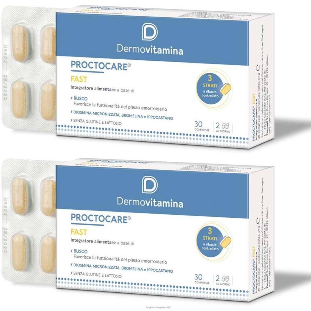 Compra Online Dermovitamina Proctocare Fast Integratore per Emorroidi 2x30 Pezzi Compre e Trova il miglior prezzo
