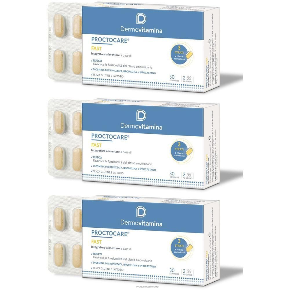 Compra Online Dermovitamina Proctocare Fast Integratore per Emorroidi 3x30 Pezzi Compre e Trova il miglior prezzo
