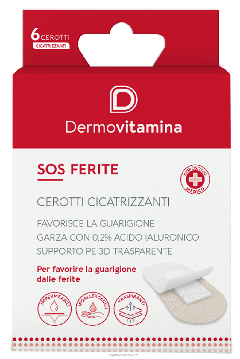 Compra Online dermovitamina sos ferite cerotti cicatrizzanti con acido ialuronico, 6 pezzi e Trova il miglior prezzo