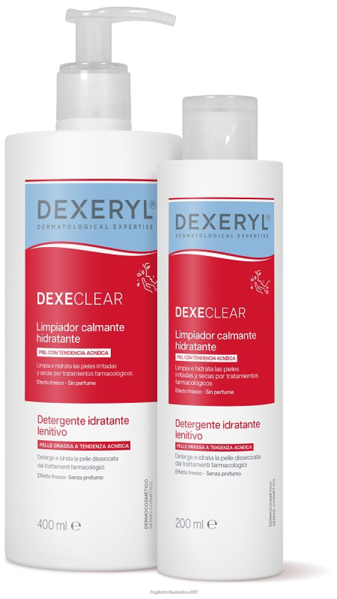 Compra Online dexeryl dexeclear detergente idratante lenitivo per pelle sensibile a tendenza acneica 400 ml e Trova il miglior prezzo