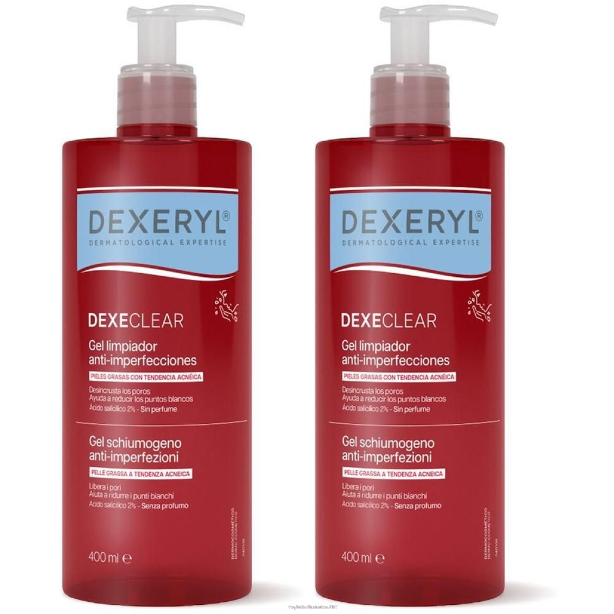 Compra Online dexeryl dexeclear gel schiumogeno anti-imperfezioni 400ml 2x400 ml e Trova il miglior prezzo