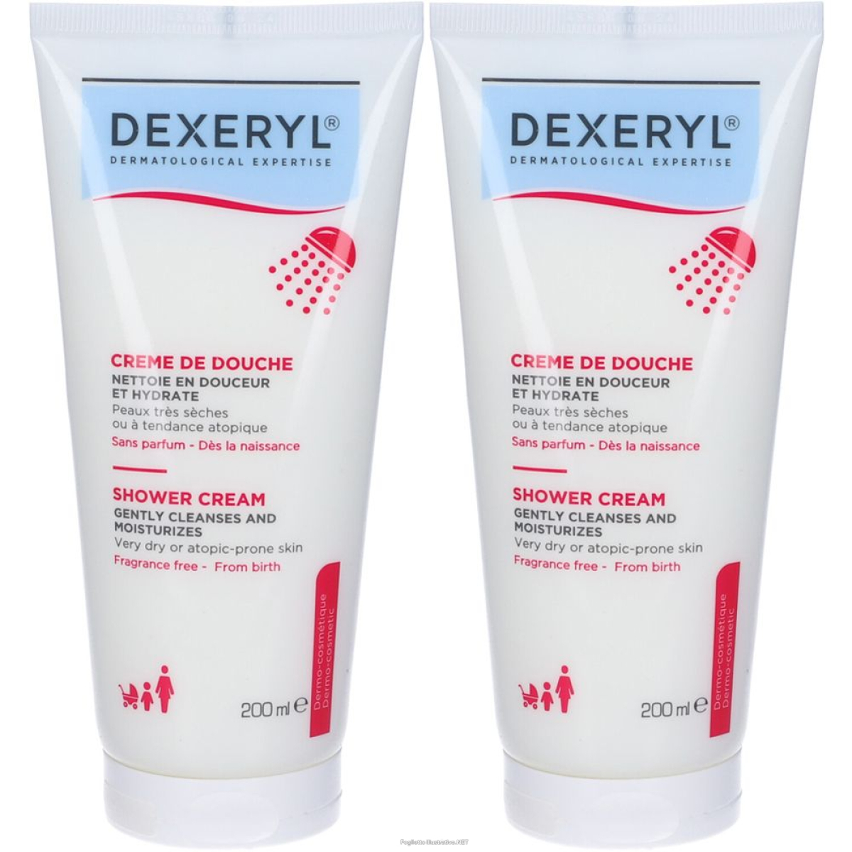 Compra Online dexeryl doccia crema set da 2 2x200 ml gel doccia e Trova il miglior prezzo
