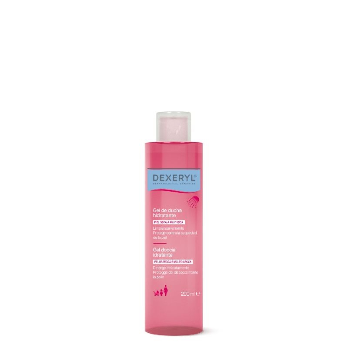 Compra Online Dexeryl gel doccia idratante pelle secca, molto secca detergente viso e corpo senza sapone 200ml e Trova il miglior prezzo