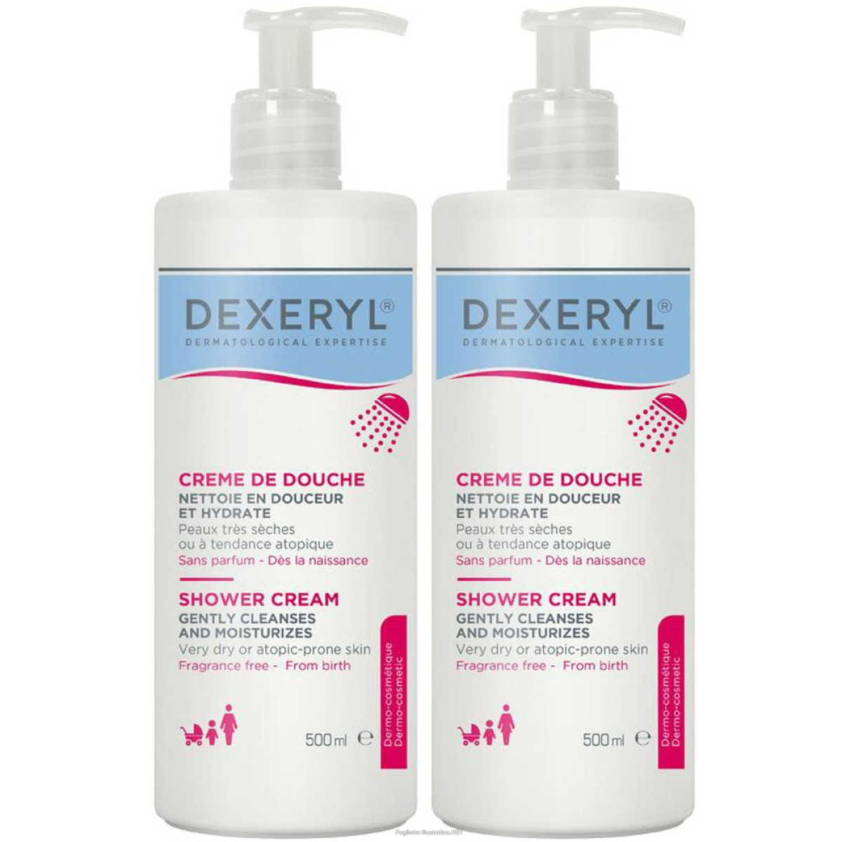 Compra Online dexeryl shower doccia crema set da 2 2x500 ml gel doccia e Trova il miglior prezzo