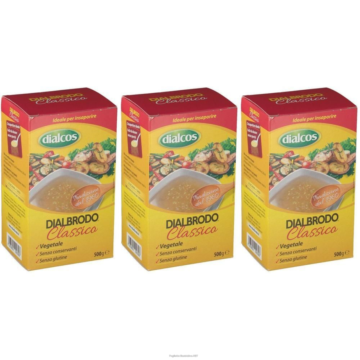 Compra Online dialcos dialbrodo classico 3x500 g polvere e Trova il miglior prezzo