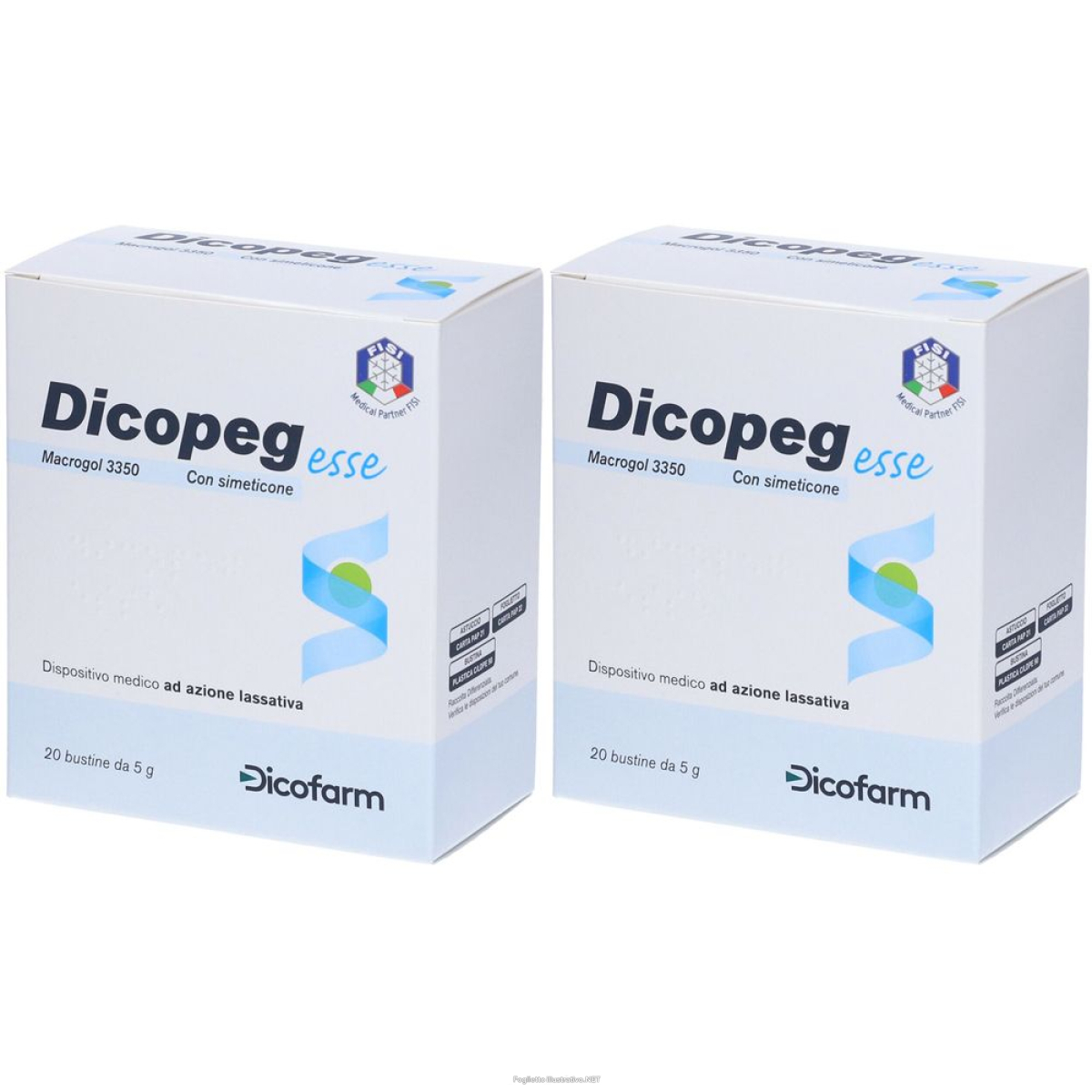 Compra Online dicofarm dicopeg esse bustine set da 2 2x20x5 g polvere per soluzione e Trova il miglior prezzo