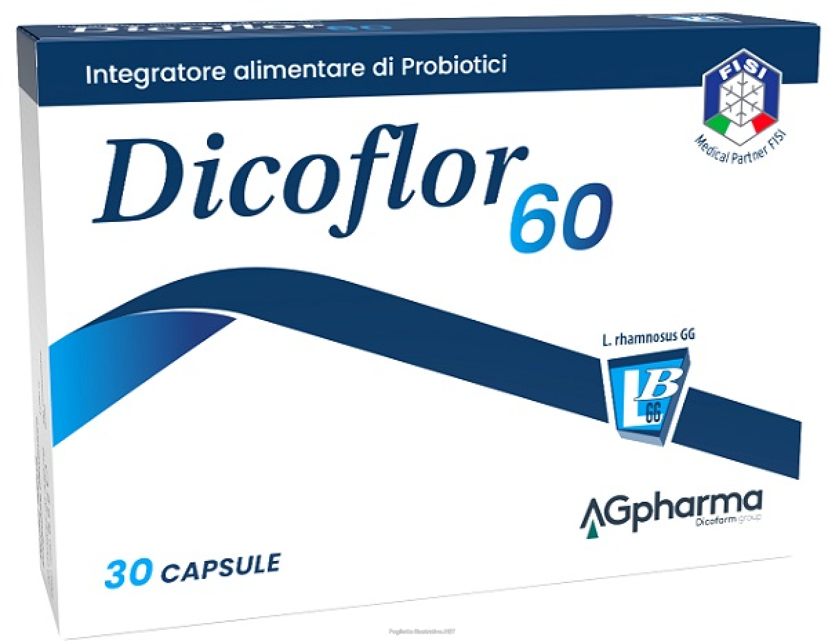 Compra Online dicoflor 60 integratore di probiotici per l'equilibrio della flora intestinale 30 capsule e Trova il miglior prezzo
