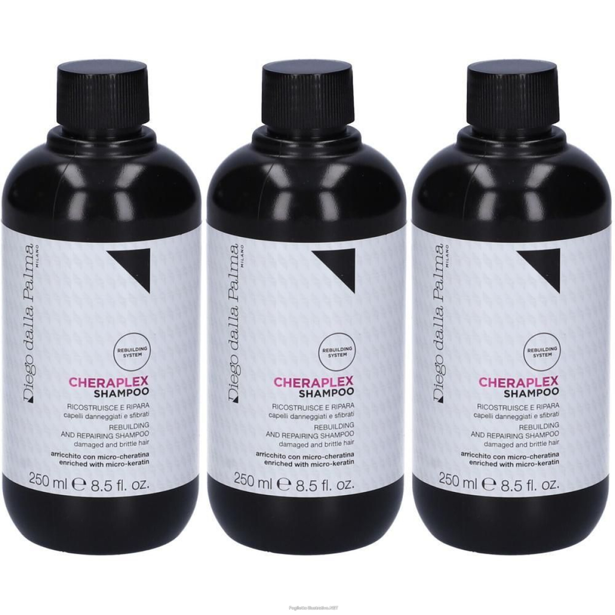 Compra Online diego dalla palma cheraplex shampoo ricostruisce e ripara 3x250 ml e Trova il miglior prezzo