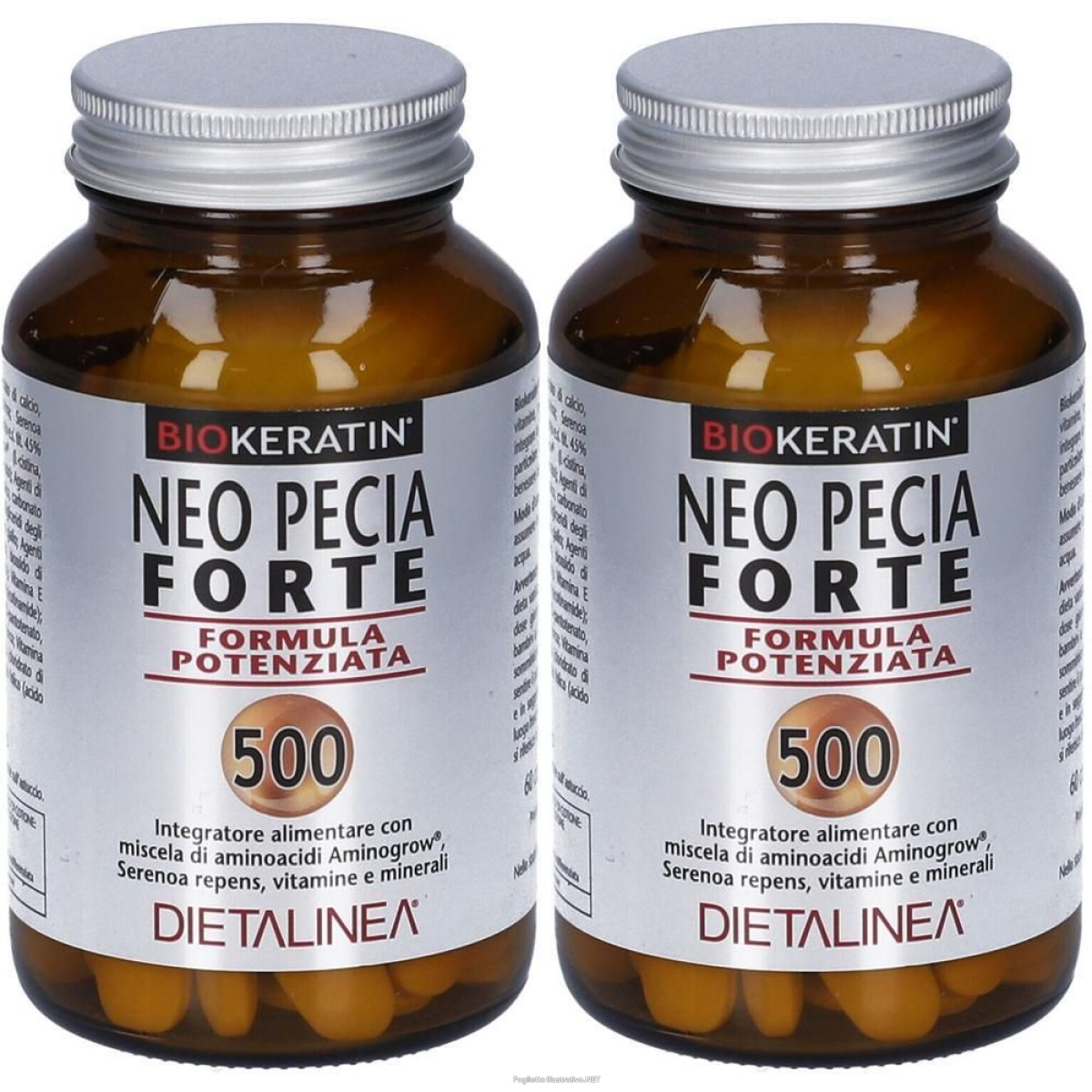 Compra Online Dietalinea Biokeratin Neo Pecia Forte 500 in Compresse 2x90 g Compress e Trova il miglior prezzo