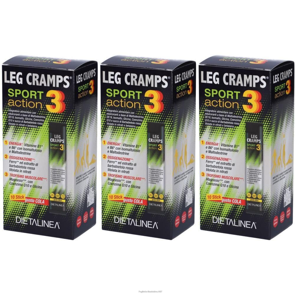 Compra Online dietalinea leg cramps sport action 3 in bustine 200 ml polvere per sol e Trova il miglior prezzo