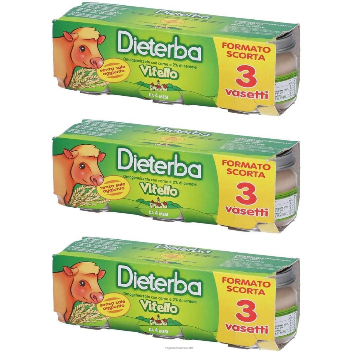 Compra Online dieterba omogeneizzato vitello 4 mesi 3x80 g pappa e Trova il miglior prezzo