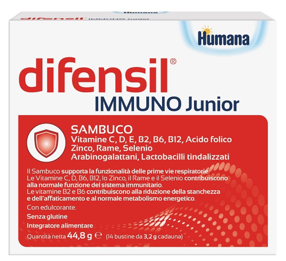 Compra Online Difensil immuno junior integratore per le difese immunitarie e il benessere delle vie respiratorie 14 bustine e Trova il miglior prezzo