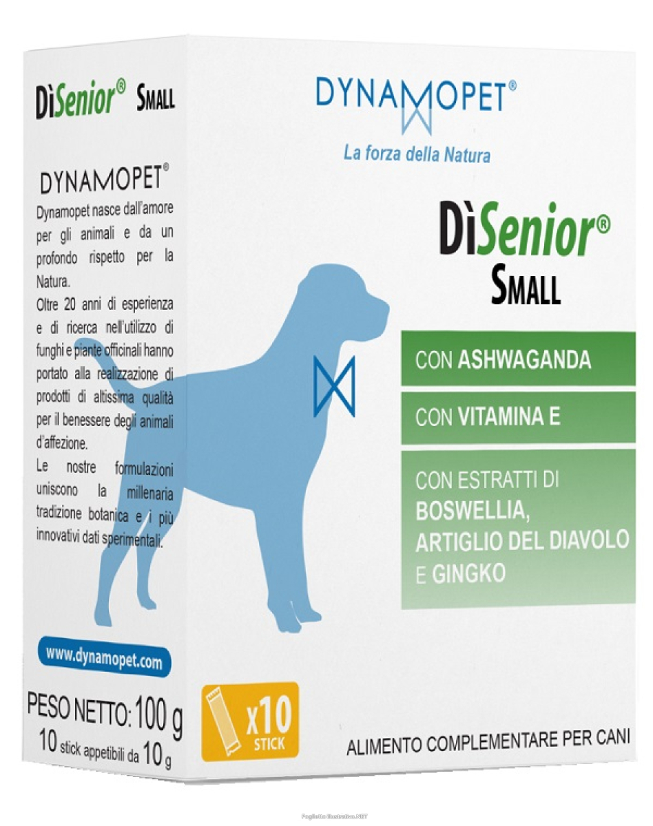 Compra Online dìsenior small mangime complementare per il supporto cognitivo e il benessere del cane anziano 10 stick da 10 grammi e Trova il miglior prezzo